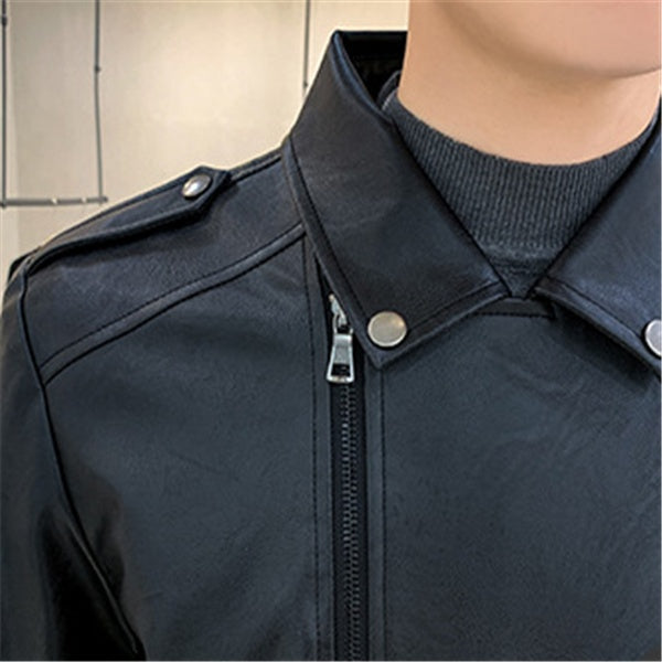 Men's PU Leather Biker Jacket