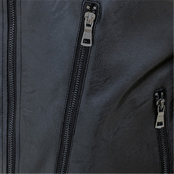 Men's PU Leather Biker Jacket