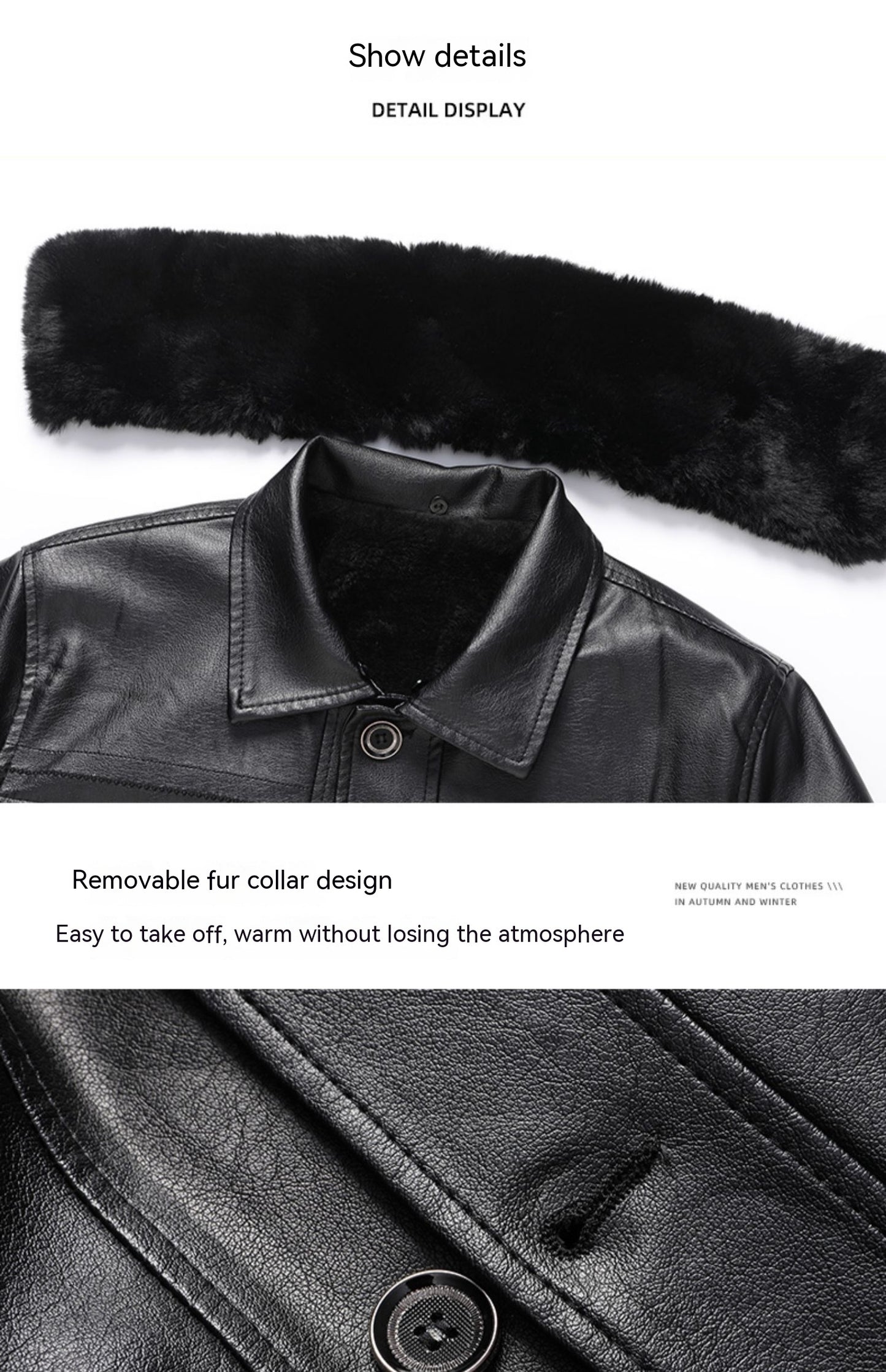 Edge PU Imitation Leather Jacket