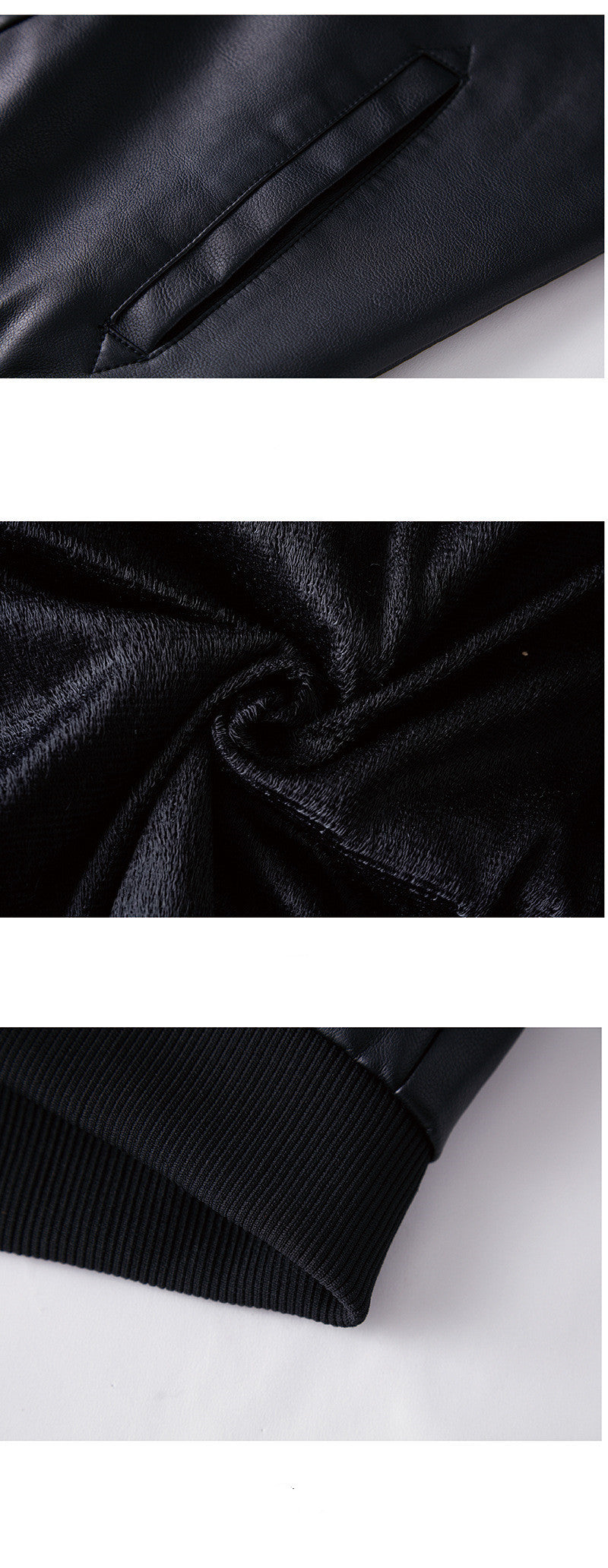 Men's  Vintage Leather Hooded Jacket