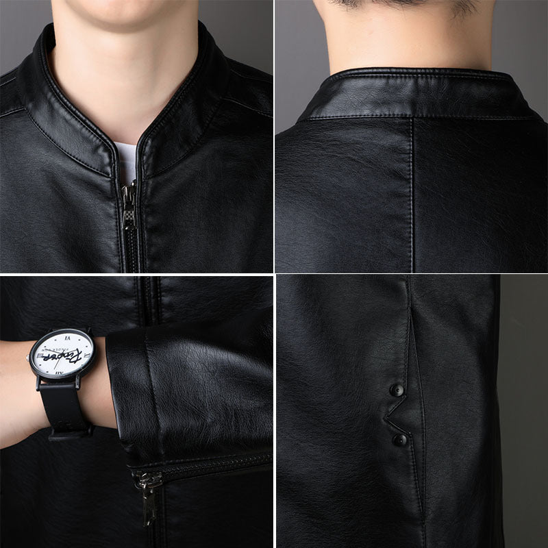 PU Korean Style Men's Leather Jacket