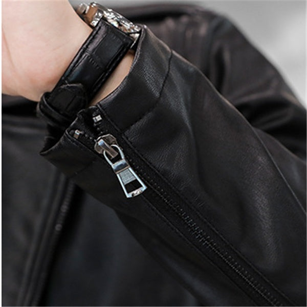 Men's PU Leather Biker Jacket