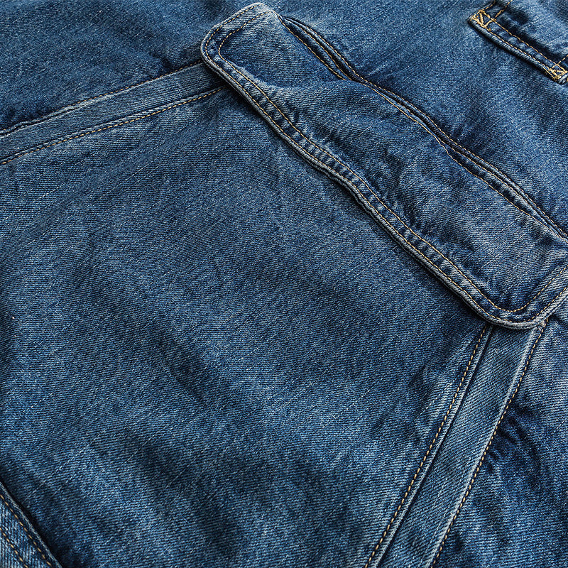 Men’s Hooded Denim – Casual Wash Cotton Denim Jacket