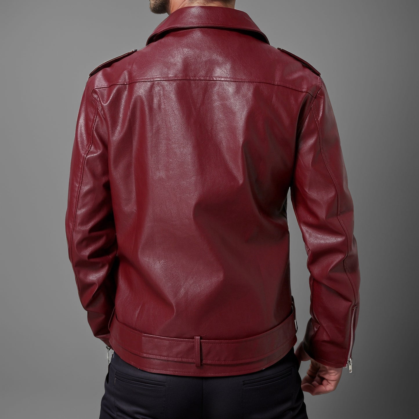 Modal & Rabbit Leather Jacket