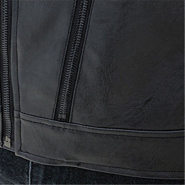 Men's PU Leather Biker Jacket