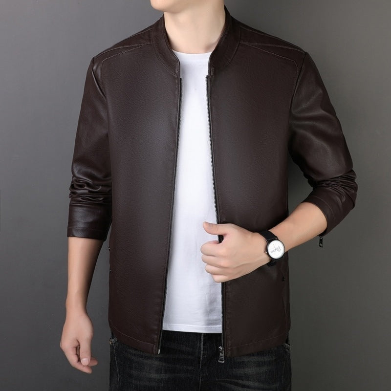 PU Korean Style Men's Leather Jacket