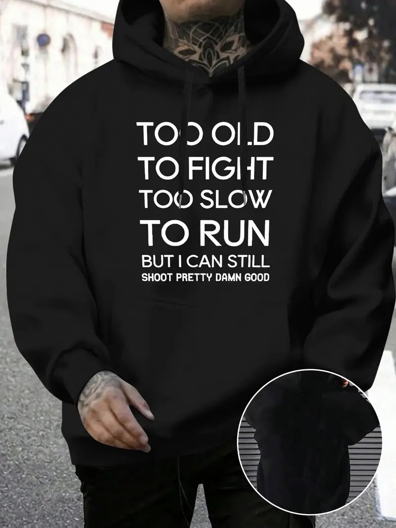 Motivational Print Black Hoodie