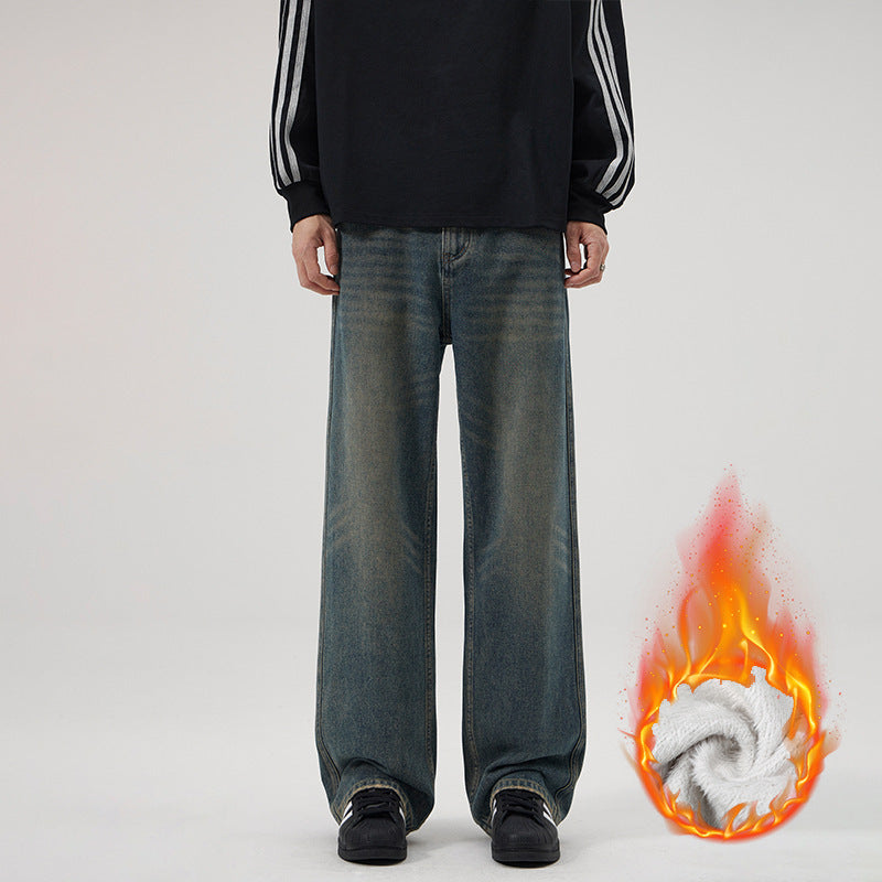 Men’s Cotton Vintage Loose Micro-Flared – Baggy Jeans