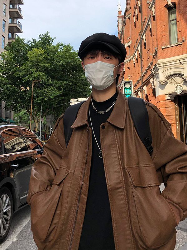 American Retro Biker Outerwear - PU Leather Jacket