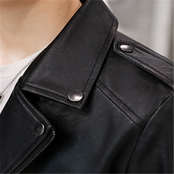 Men's PU Leather Biker Jacket
