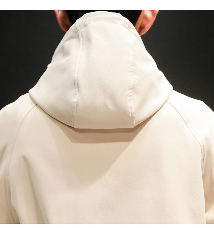 Men’s Hooded Multi-Pocket – Warm Cashmere Puffer Jacket