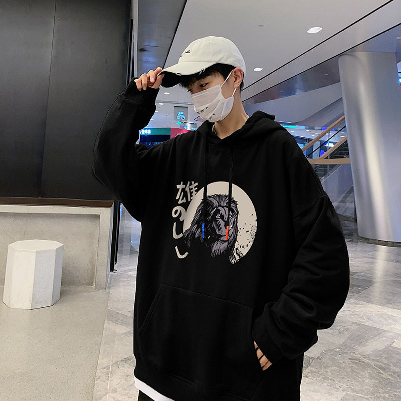 Men’s Casual Cotton Streetwear – Printed Hoodie