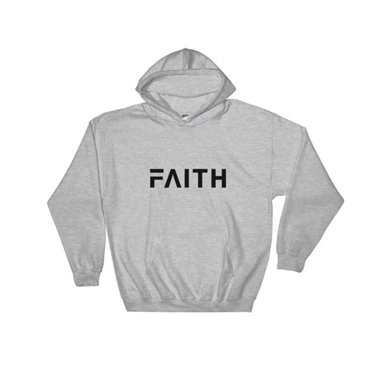 Faith Letter Print Womens Hoodie