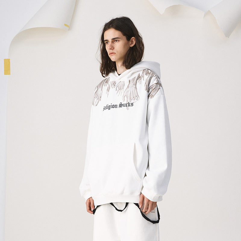 Ghost Hand - Fleece Cotton Hoodie