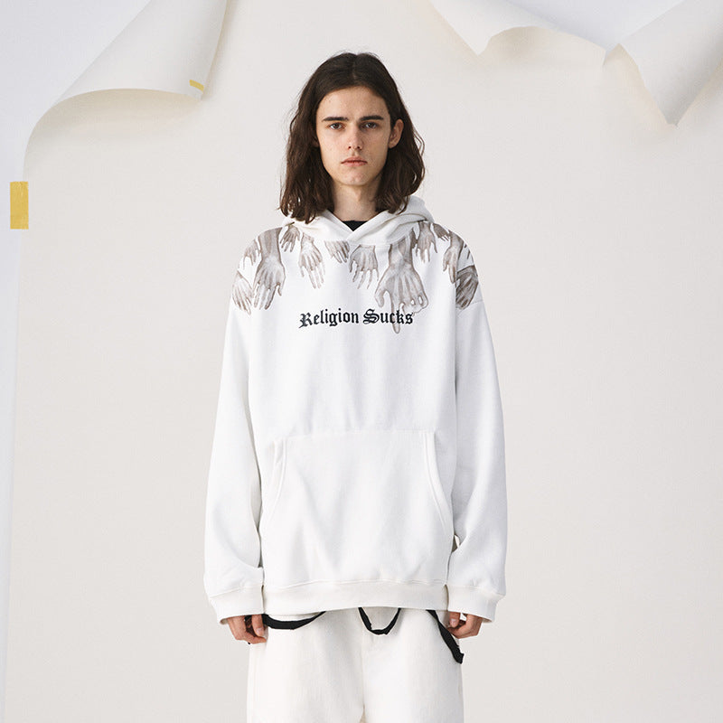 Ghost Hand - Fleece Cotton Hoodie