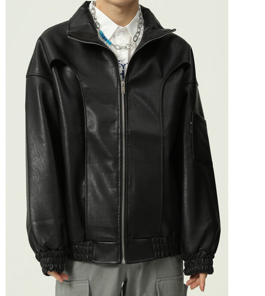 Trendy Streetwear Winter - Loose PU Leather Jacket