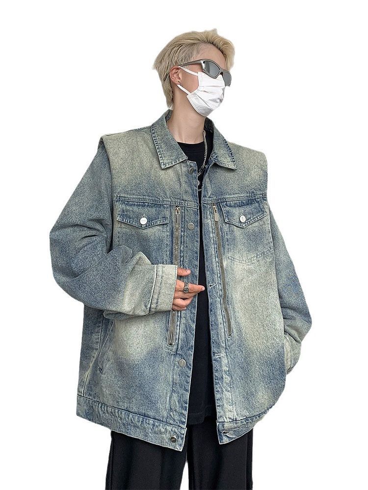 Men's American-style Washed Denim Jacket