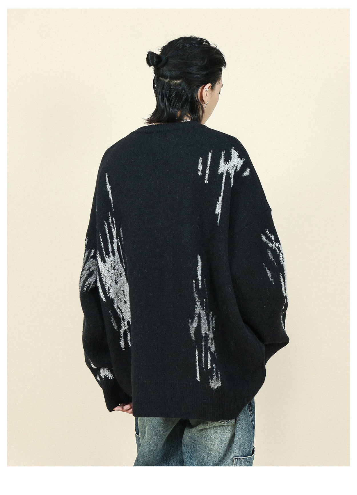 Men’s Loose Crew Neck – Cashmere Blend Pullover