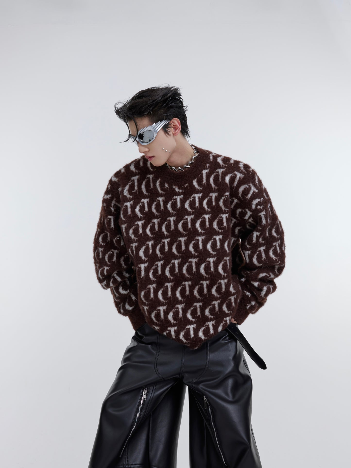 Crew-Neck Knit – Men’s Casual Nylon Pullover