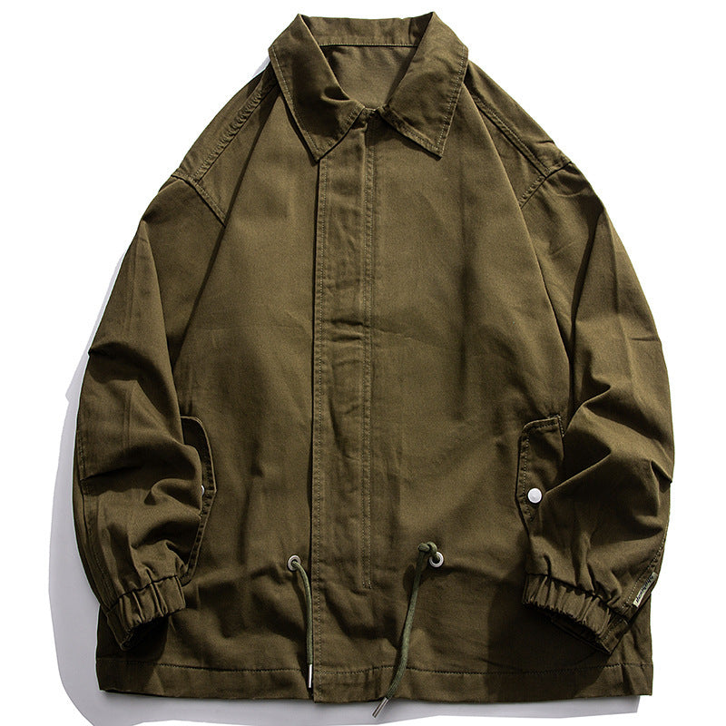 Men’s Denim Trench – Loose Fit Cotton Denim Jacket