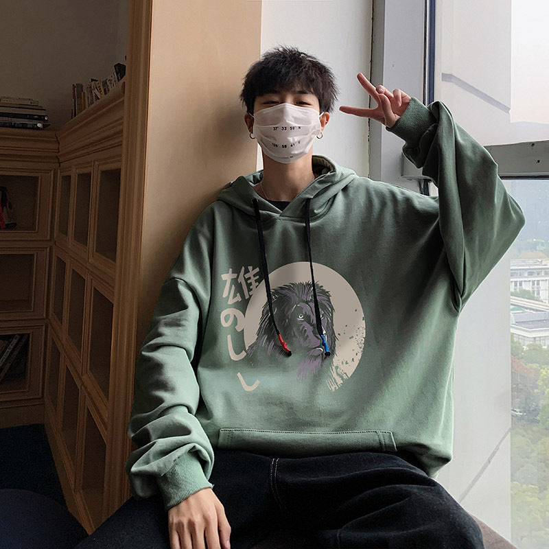 Men’s Casual Cotton Streetwear – Printed Hoodie