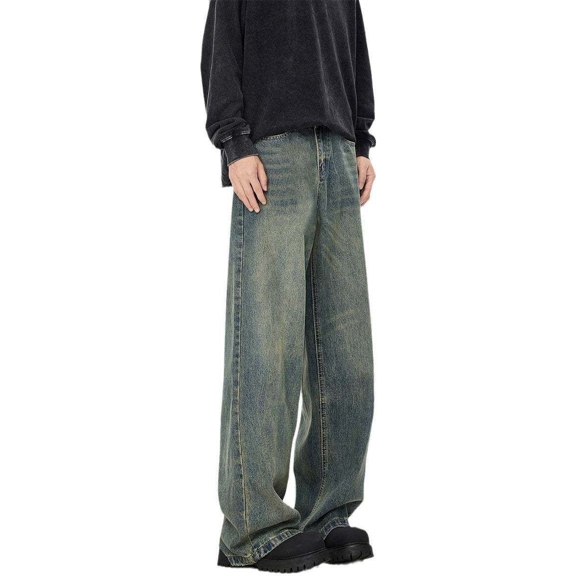 Trendy Loose Flared Baggy Jeans