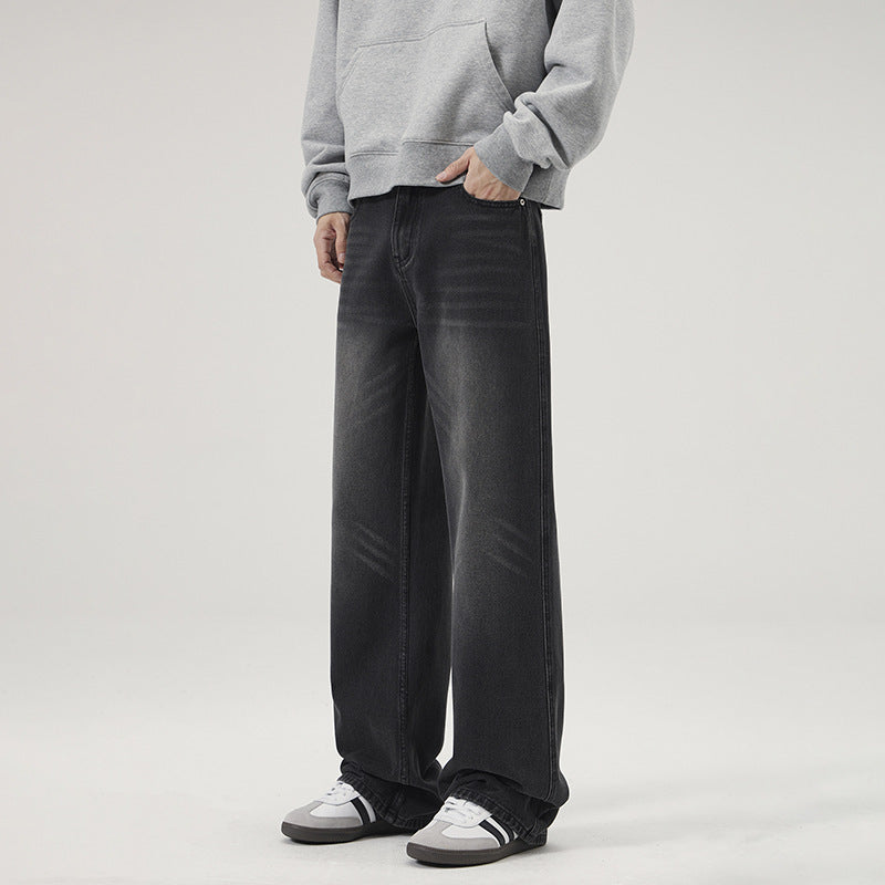 Men’s Cotton Vintage Loose Micro-Flared – Baggy Jeans