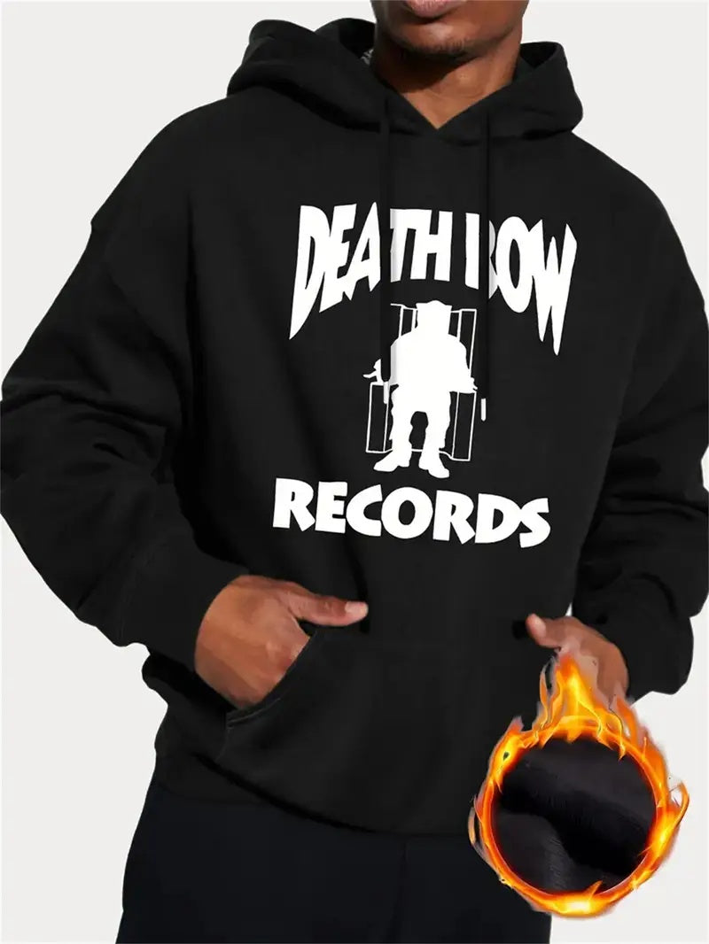Death Bow Records Printed Black Hoodie