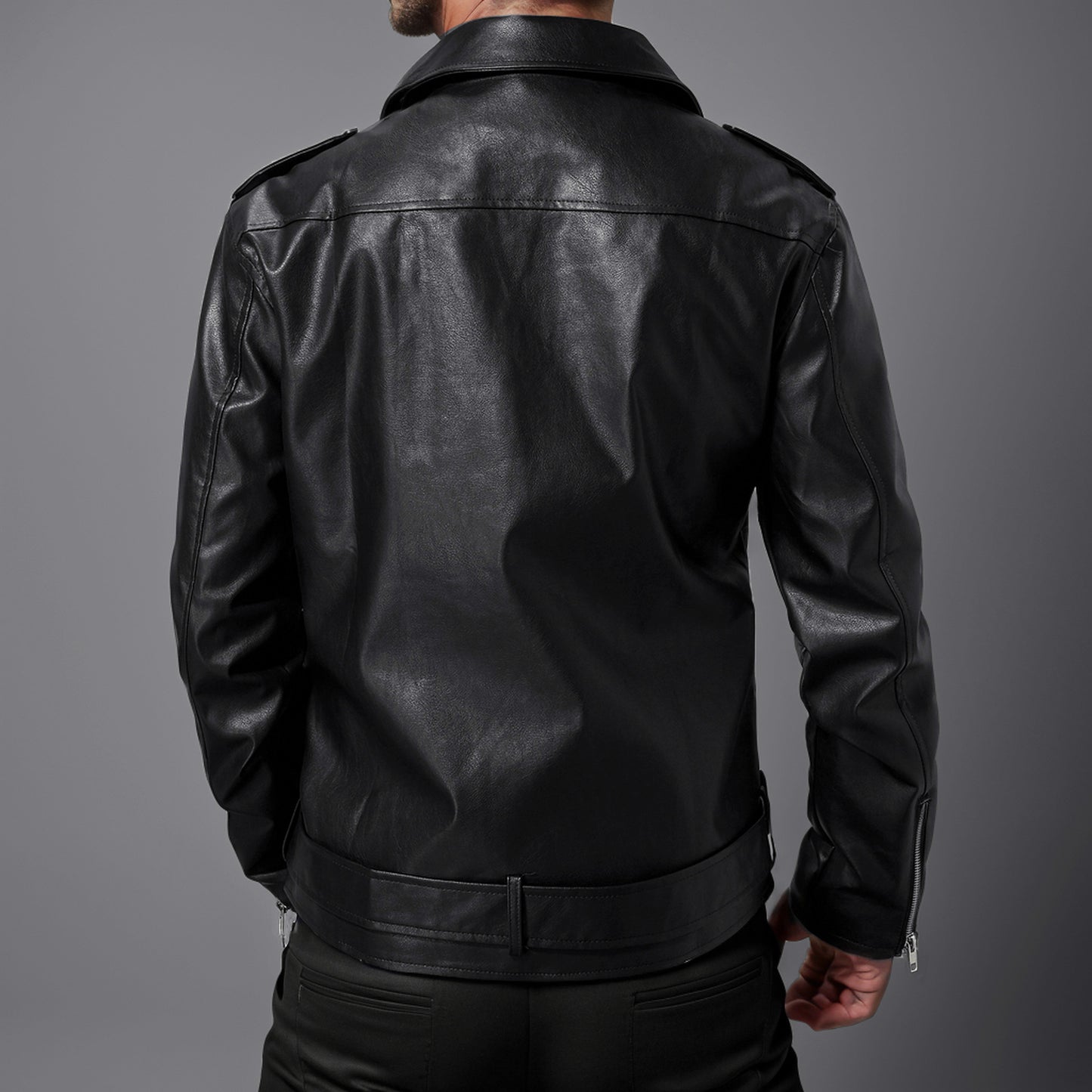 Modal & Rabbit Leather Jacket