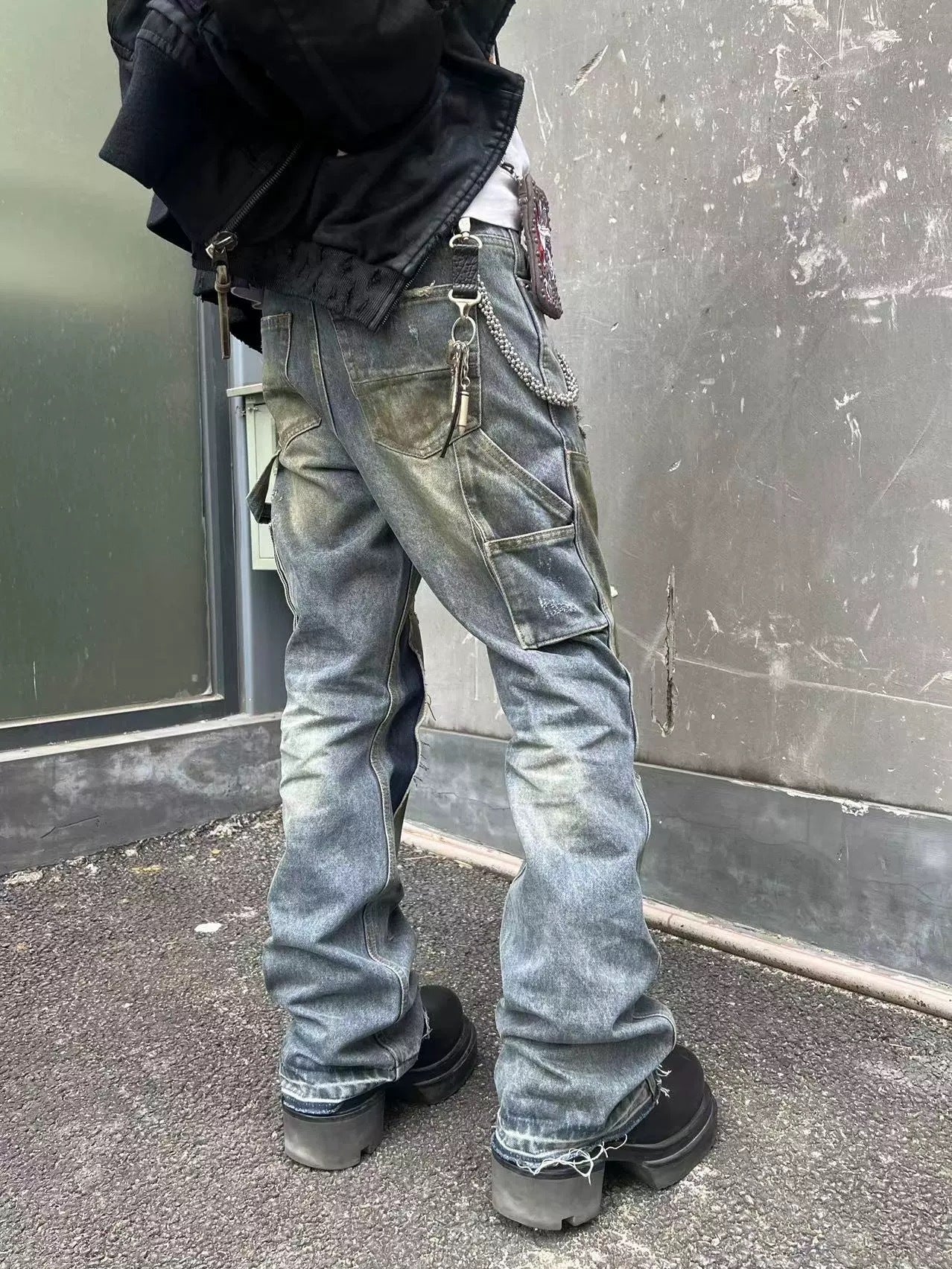 Men's Mud-Dyed – Baggy Jeans