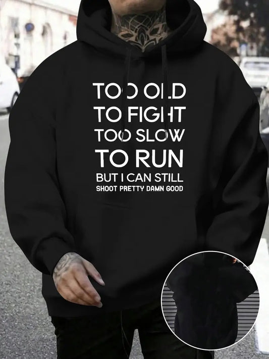 Motivational Print Black Hoodie
