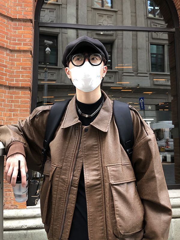 American Retro Biker Outerwear - PU Leather Jacket