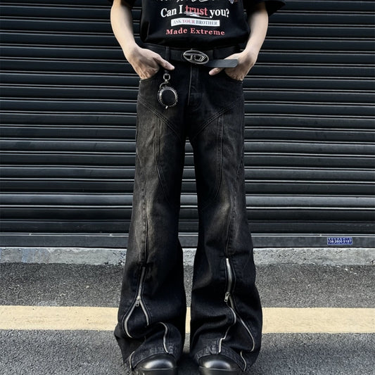 Men’s Double Zipper – Baggy Jeans