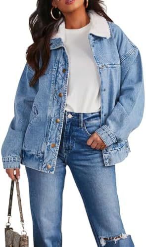 Women's Fur Collar Denim Jacket/Coat